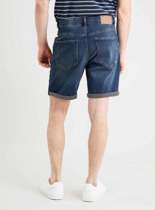 Dark denim bermuda sales shorts